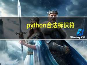 python合法标识符