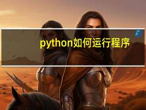 python如何运行程序