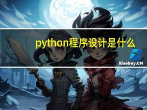 python程序设计是什么