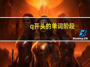 q开头的单词阶段