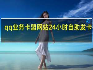 qq业务卡盟网站 24小时自助发卡平台