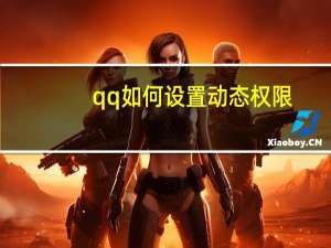 qq如何设置动态权限
