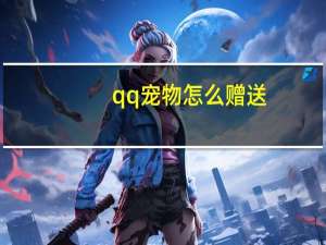 qq宠物怎么赠送