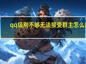 qq级别不够无法接受群主怎么办（qq级别）