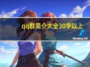 qq群简介大全30字以上（qq群简介）