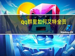 qq群里如何艾特全员（qq群里如何艾特所有人）
