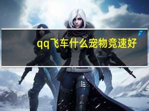 qq飞车什么宠物竞速好