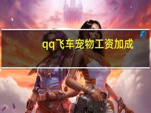 qq飞车宠物工资加成