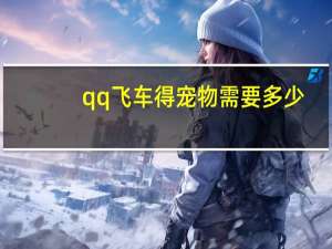 qq飞车得宠物需要多少