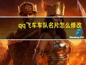 qq飞车车队名片怎么修改（qq飞车车队名）