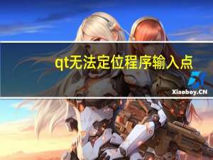 qt无法定位程序输入点