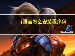 r语言怎么安装程序包