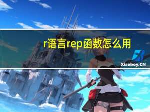 r语言rep函数怎么用（r语言rep函数）