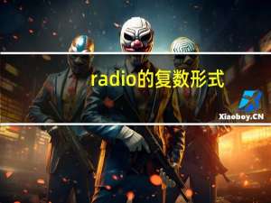radio的复数形式
