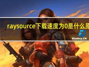 raysource下载速度为0是什么原因