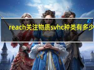 reach关注物质svhc种类有多少种