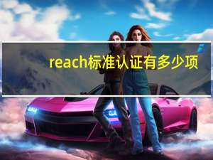 reach标准认证有多少项（reach标准）
