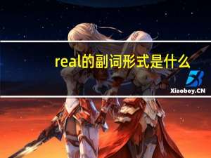 real的副词形式是什么