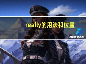 really的用法和位置