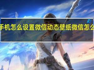 realme手机怎么设置微信动态壁纸 微信怎么设置动态背景