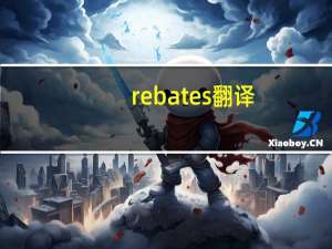 rebates 翻译（rebates）