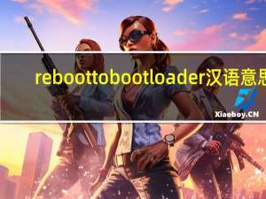 reboot to bootloader汉语意思（reboot to bootloader）