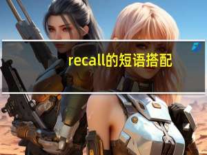 recall的短语搭配