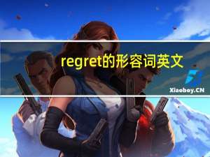 regret的形容词英文