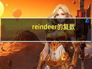 reindeer的复数