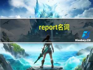 report名词