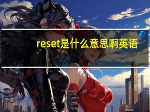 reset是什么意思啊英语（reset是什么意思）