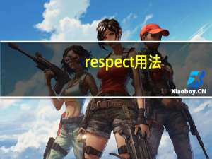 respect用法