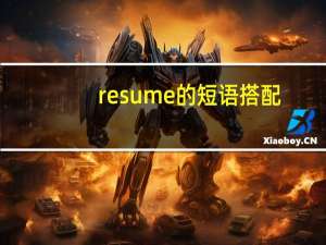 resume的短语搭配