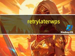 retrylater wps（retry later）
