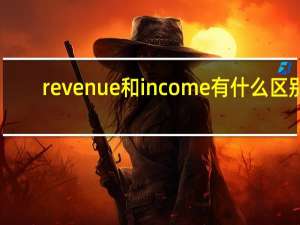 revenue和income有什么区别