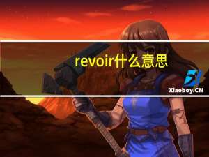 revoir什么意思