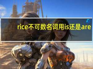 rice不可数名词用is还是are（不可数名词用is还是are）