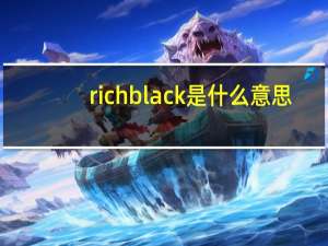 rich black是什么意思