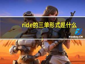 ride的三单形式是什么