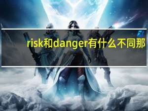 risk和danger有什么不同那