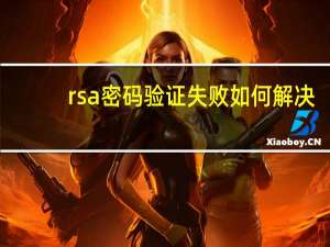 rsa密码验证失败如何解决（rsa密码）