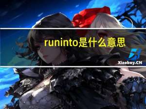 runinto是什么意思