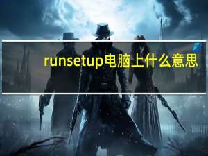 run setup电脑上什么意思