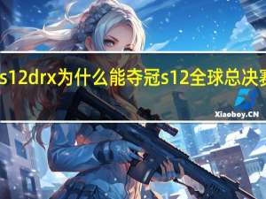 s12drx为什么能夺冠 s12全球总决赛冠军