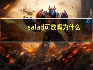 salad可数吗为什么
