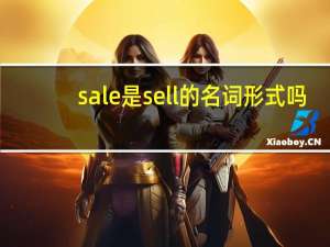 sale是sell的名词形式吗