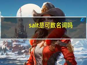 salt是可数名词吗