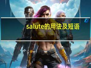salute的用法及短语