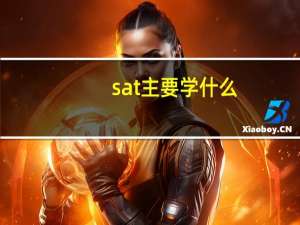 sat主要学什么