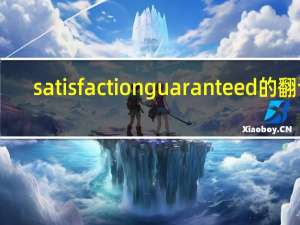 satisfaction guaranteed的翻译